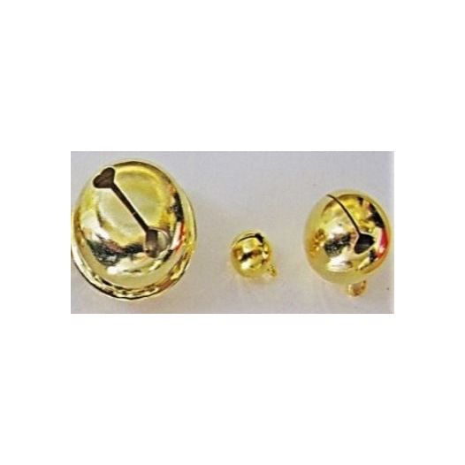 Gouden belletje, kerstbel, jingle bells 15x12mm (10 stuks)