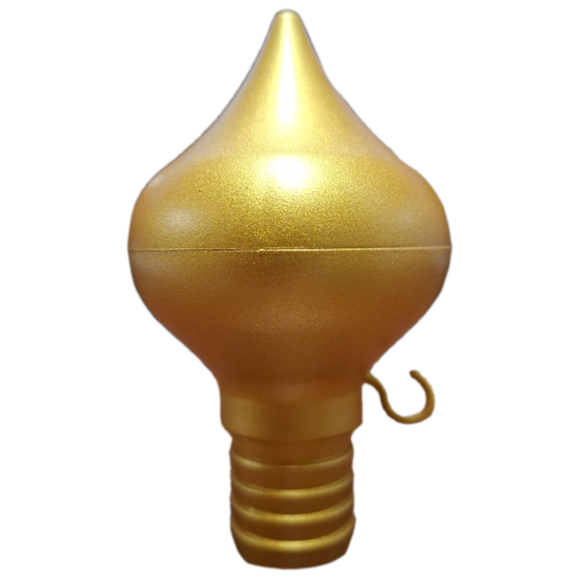 Knop vlaggenstok - peer vorm | Goud