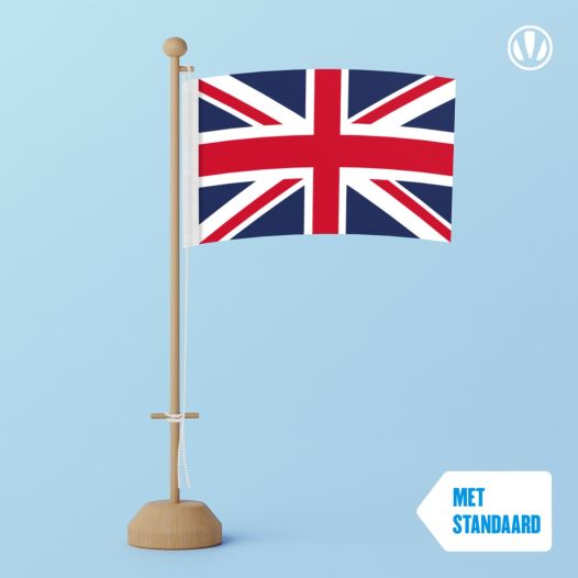 Tafelvlag Groot Brittannië met standaard 
Tafelvlag groot brittannie met standaard 