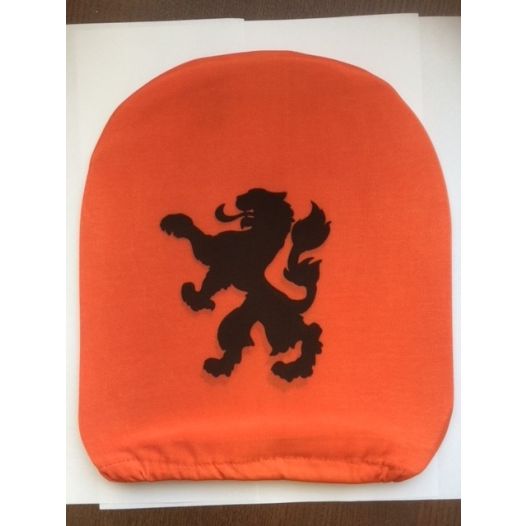 Hoofdsteunhoezen auto oranje set