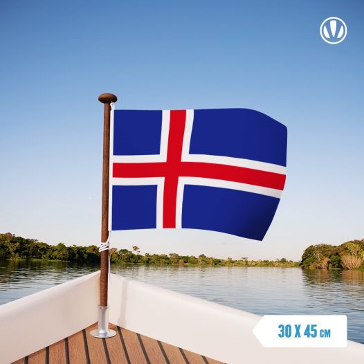 Vlag IJsland 30x45cm IJslandse gastenvlag