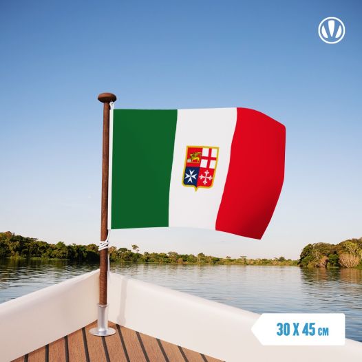 vlag Italië met wapen 30x45cm