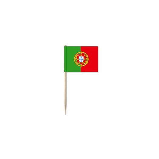 cocktail prikkers met Portugese vlag 50 stuks