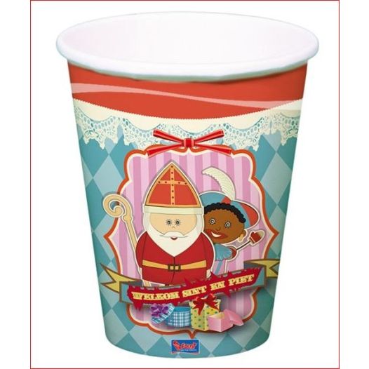 Kartonnen bekertjes Sinterklaas 6 stuks