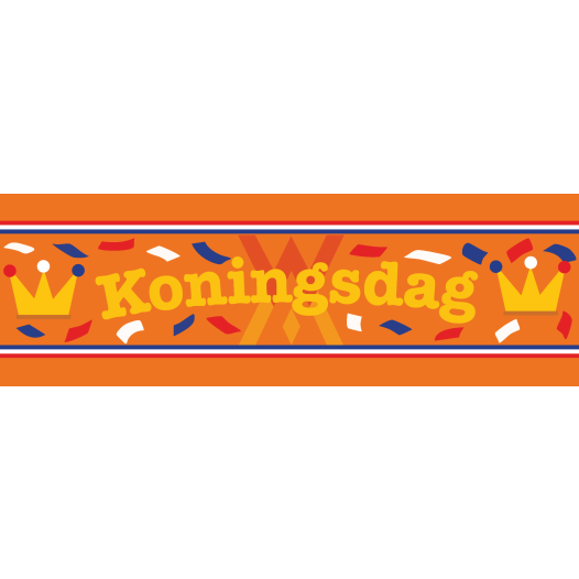 Koningsdag oranje spandoek banner