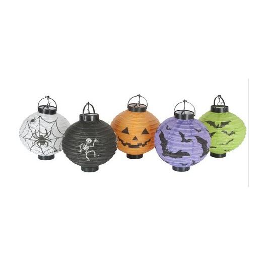 5 stuks lampionnen met ledlicht, diameter 20cm