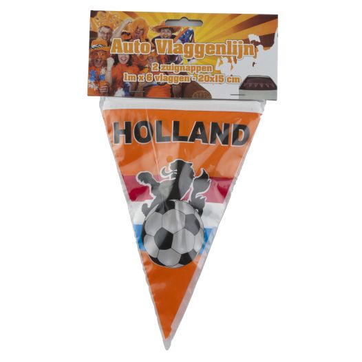 Mini vlaggenlijn Holland - met zuignap
