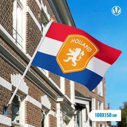 Nederland met Schild 100x150cm
