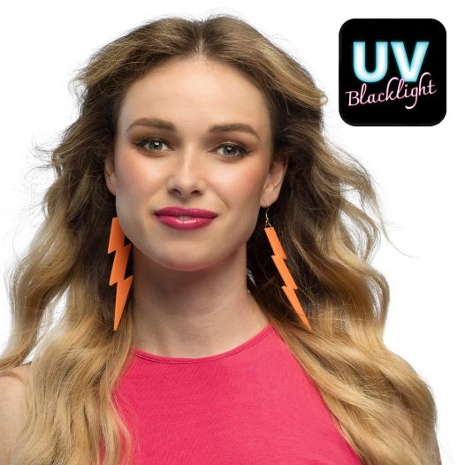 Oranje Flash oorbellen