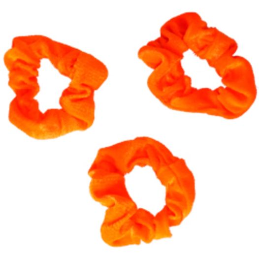 Oranje haarelastiek 3 stuks