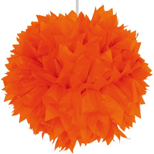 Oranje Pompom 30 centimeter