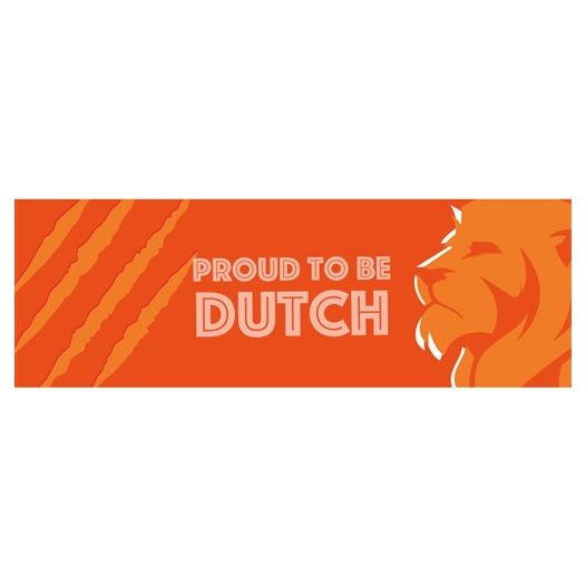 Oranje spandoek trots op Nederland