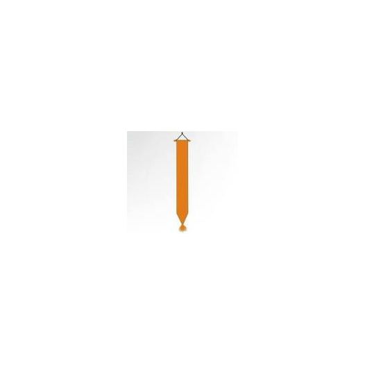 Oranje wimpel 25x350cm met kwast en stok voor bij vlag 200x300cm
