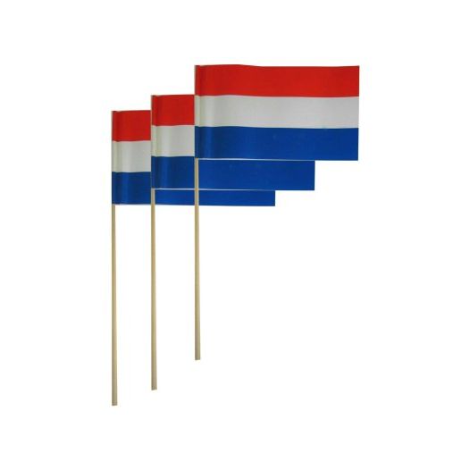 Papieren zwaaivlaggetjes Nederland NL | Zwaaivlaggen r/w/b papier