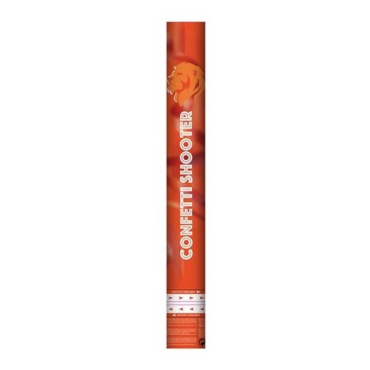 Confettei Shooter rood wit blauw oranje