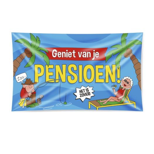 Pensioen Vlag 100x150cm