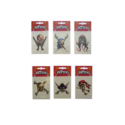 Piraten tattoo's 6 verschillende