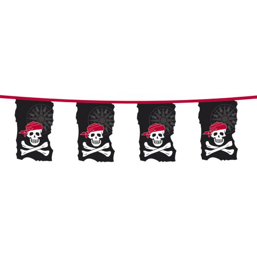 Piraten vlaggenlijn Skull Island 10 meter