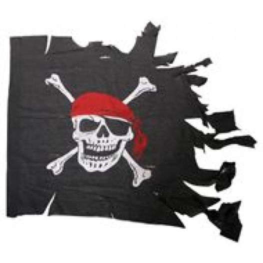 Piratenvlag gehavend Red Pirate