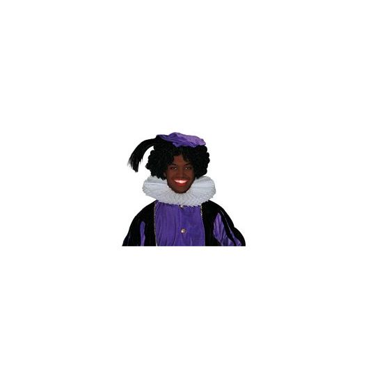 Zwarte Piet pruik luxe
