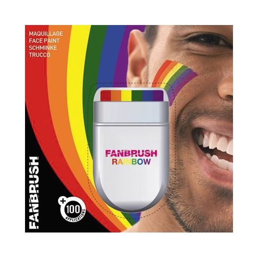 Schminkstick in de kleuren van de regenboog 