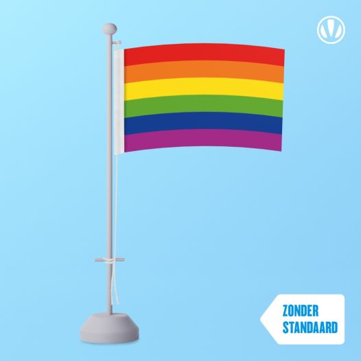 Tafelvlag regenboog 10x15cm 