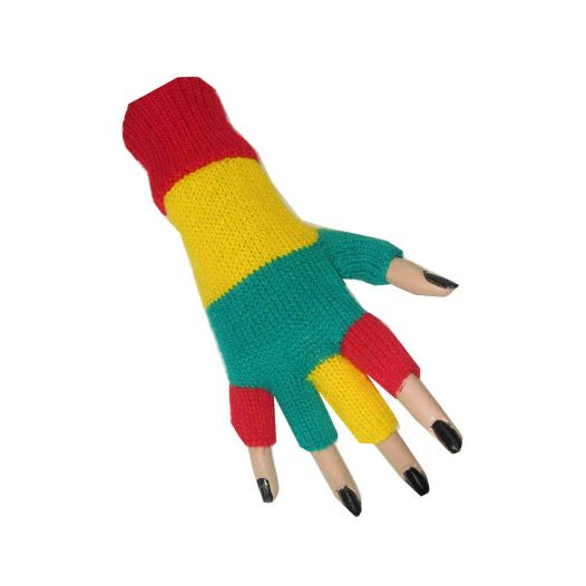 Rood geel groen handschoenen