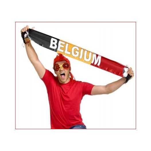 Shawl Belgie Fan Sjaal met Belgische vlag juichsjaal