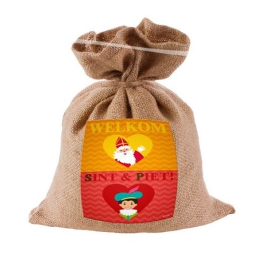 Sinterklaas Jute Strooizakje Sint&Piet Mini