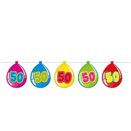Vlaggenlijn 50 jaar ballonvormig 10m