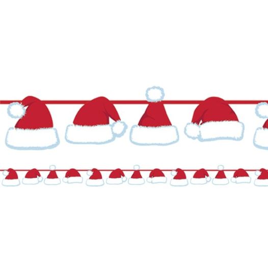 Slinger kerstman mutsjes 1,25m