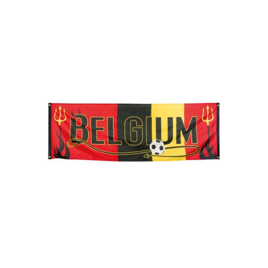 Spandoek EK WK Belgie voetbal Rode Duivels 74x220cm
