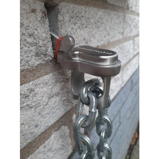 spouwvast haak RVS 8mm met slot adapter gevelverankering
