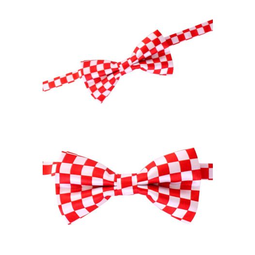 Strik Brabant rood/wit geblokt Brabants Bont
