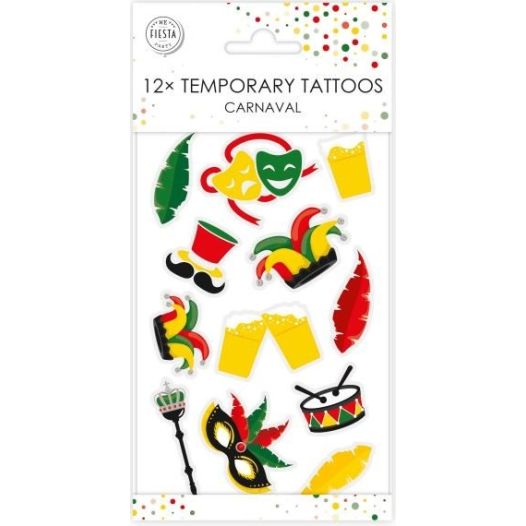 Tatto rood geel groen Carnaval Limburg