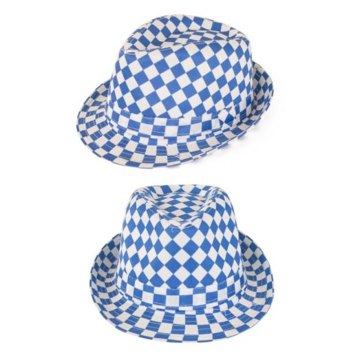 Tiroler hoed blauw wit geruit | Oktoberfest