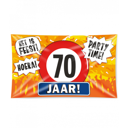 Vlag verjaardag 70 jaar 90x150cm