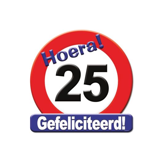 Verkeersbord 25 jaar