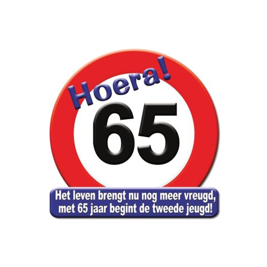 Verkeersbord 65 jaar