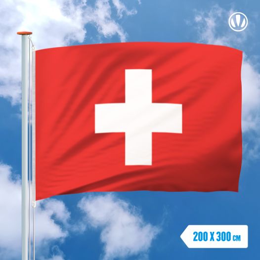 Grote Mastvlag Zwitserland 200x300 cm