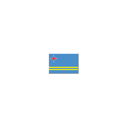 vlag Aruba | Arubaanse vlaggen gastenvlag 30x45cm