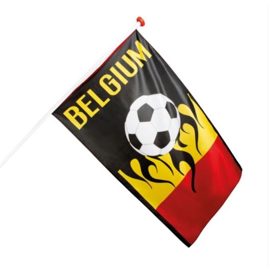 Vlag belgie 90x150cm voetbal