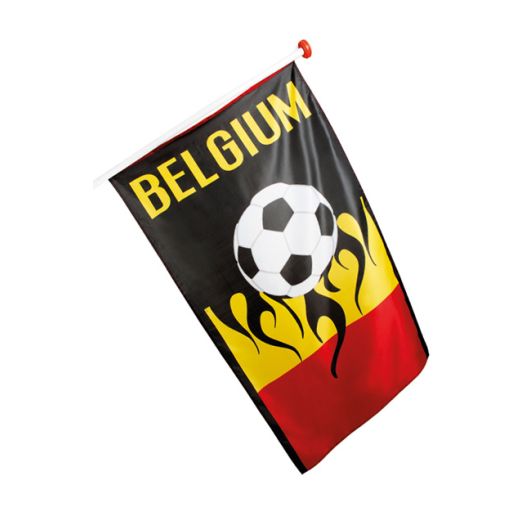 Vlag Belgie WK Voetbal 90x150cm Fanvlag voor de Rode Duivels