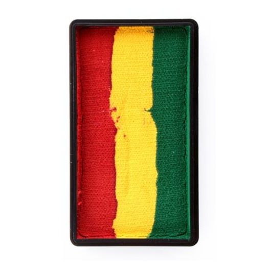 Schmink vlag carnaval Limburg rood/geel/groen 28g