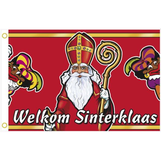 Gevelvlag Welkom Sinterklaas 60x90 cm