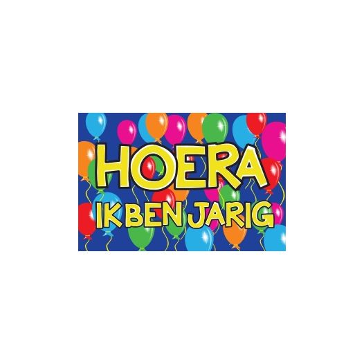 Hoera ik ben jarig vlag 120x180