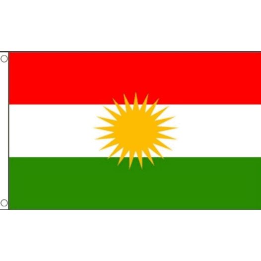 Vlag Koerdistan 60x90cm