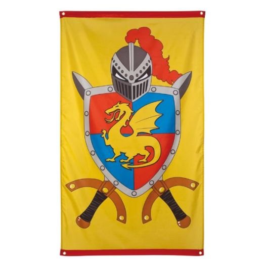 riddervlag groot, xl-maat 90x150cm kinderkamer, feestje