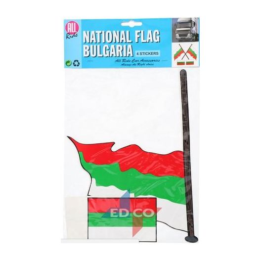 Stickers vlag Bulgarije, 4 stuks