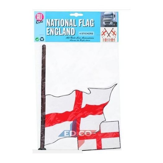 Vlag sticker Engeland, 4 stuks